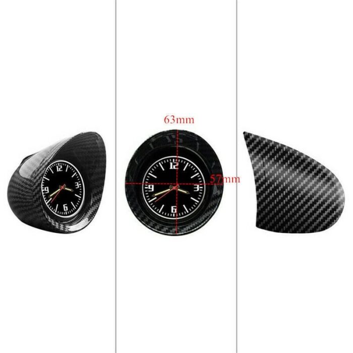 Luminous Car Interior Dashboard Clock Glossy Carbon - Image 6