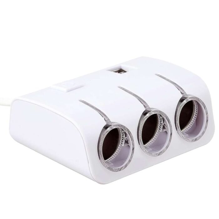 3 & 2 Socket 2 USB PLUG CHARGER MULTI CAR POWER LIGHTER SPLITTER - Image 4