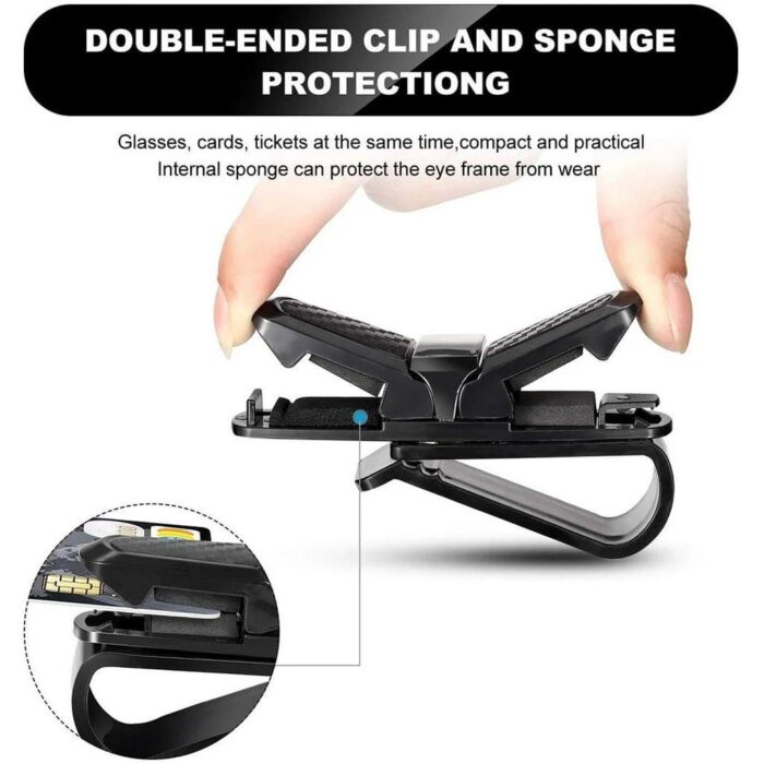 A1 Glasses Holders for Car Sun Visor, Sunglasses Eyeglasses Mount with Ticket Card Clip - Image 1