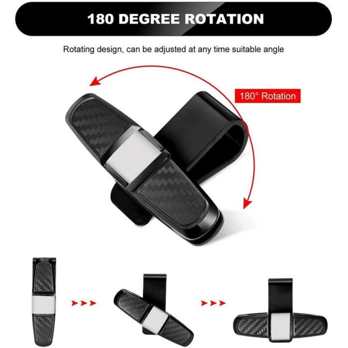 A1 Glasses Holders for Car Sun Visor, Sunglasses Eyeglasses Mount with Ticket Card Clip - Image 2