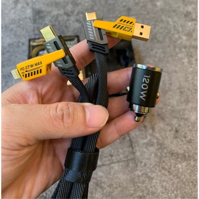 Pugan Car Charger USB 4 in 1 High-Speed Fast Charging for Multiple Devices - Image 2