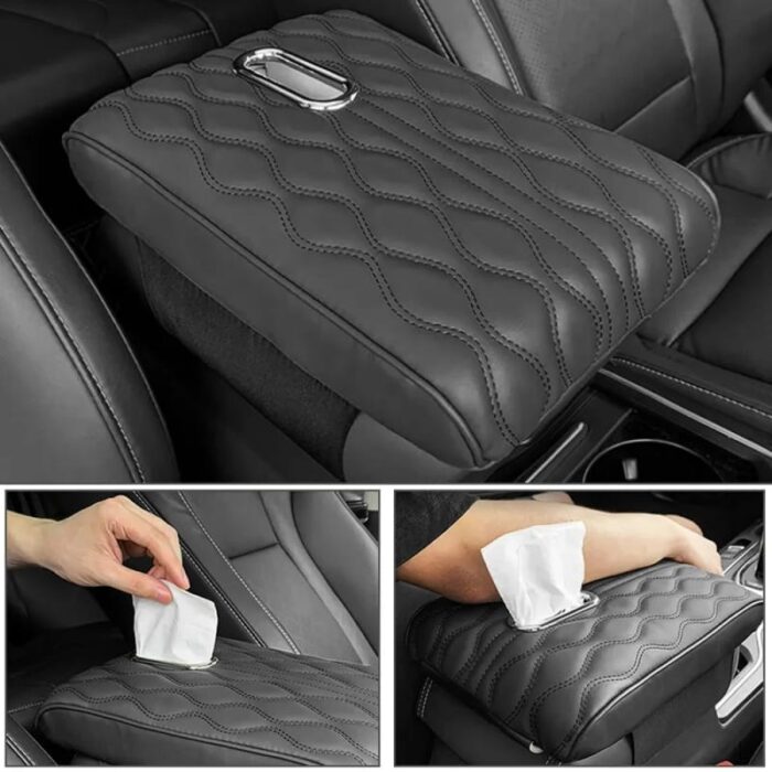Premium 2 in 1 Arm Rest Support With Tissue Box - Image 2