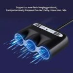 Multifunction Car Sonogo fast Charging Adaptor — 3 Pin Socket 2 USB Port - Image 3