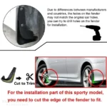 Universal Car Mudguard 4pcs Set - Image 3