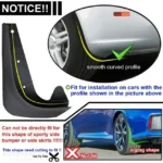 Universal Car Mudguard 4pcs Set - Image 4