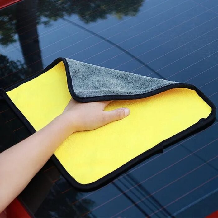 2 in 1 Car Microfiber Cleaning Towel Set – 5pcs, 3 Colors - Image 3