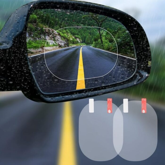 Waterproof Mirror & Window Protector Film Mist 4Pcs Car Anti Rain Rear View Clear Film - Image 4
