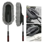 Car Duster Super Soft Microfiber with Anti-slip Extendable Handle 2 colours (Grey, Blue) - Image 2