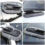 Car Duster Super Soft Microfiber with Anti-slip Extendable Handle 2 colours (Grey, Blue)