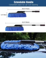 Car Duster Super Soft Microfiber with Anti-slip Extendable Handle 2 colours (Grey, Blue) - Image 3