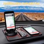 Non-Slip Phone Pad for 4-in-1 Car Multifunctional Mobile Holder, Parking Number Card, Perfume, and Mobile Mat 360 Degree Rotation and Number Plate - Image 3
