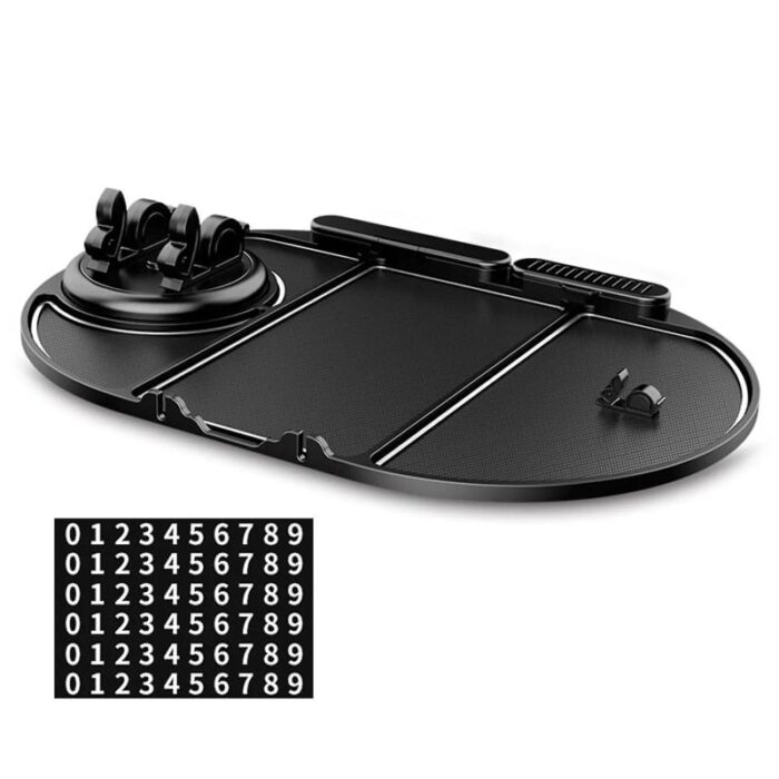 Car Dashboard 6 in 1 Non Slip Mobile Mat Mobile Phone Holder, Augot 360° Rotatable Car Anti-Skid Pad - Image 6