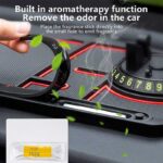 Non-Slip Phone Pad for 4-in-1 Car Multifunctional Mobile Holder, Parking Number Card, Perfume, and Mobile Mat 360 Degree Rotation and Number Plate - Image 20