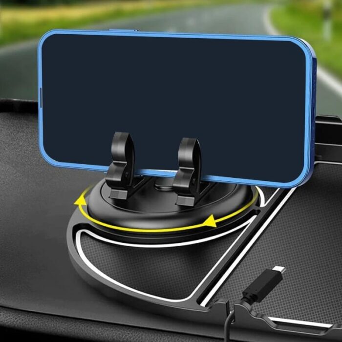 Car Dashboard 6 in 1 Non Slip Mobile Mat Mobile Phone Holder, Augot 360° Rotatable Car Anti-Skid Pad - Image 5