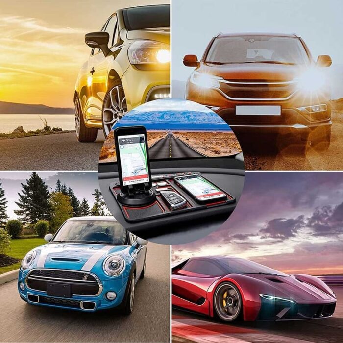 Non-Slip Phone Pad for 4-in-1 Car Multifunctional Mobile Holder, Parking Number Card, Perfume, and Mobile Mat 360 Degree Rotation and Number Plate - Image 5