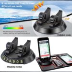 Non-Slip Phone Pad for 4-in-1 Car Multifunctional Mobile Holder, Parking Number Card, Perfume, and Mobile Mat 360 Degree Rotation and Number Plate - Image 7