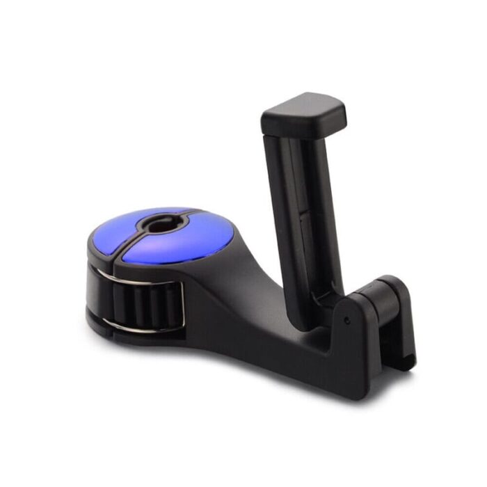 Car Headrest Hook with Phone Holder 2 in 1 | Car back Seat Hooks for Purses and Bags, 360° Rotation-2Pcs Set - Image 11