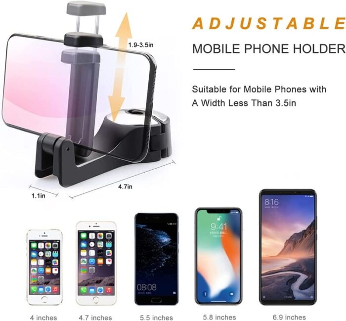 Car Headrest Hook with Phone Holder 2 in 1 | Car back Seat Hooks for Purses and Bags, 360° Rotation-2Pcs Set - Image 13