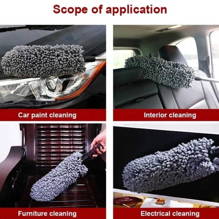Extendable High-Quality Microfiber Car Duster– Multi-Purpose Cleaning for Car Ultra Soft Microfiber & Scratch-Free Cleaning - Image 9