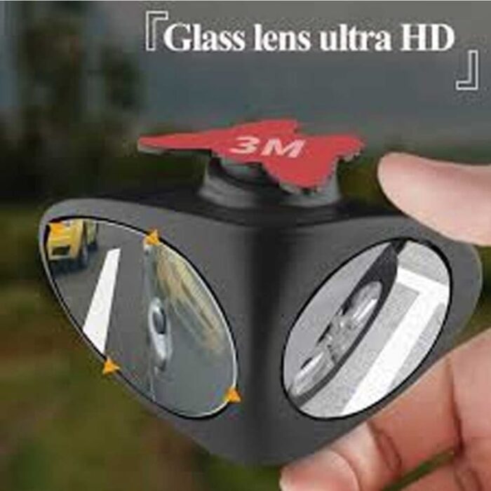 Car Blind Spot Mirror | 2 in 1 Wide Angle Mirror | 360 Rotation Adjustable Rear View Mirror 2pcs - Image 4