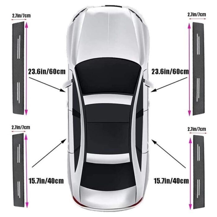 Carbon Fiber Car Door Sill Protectors 4pcs Set– Stylish And Durable Protection for Your Car! - Image 5