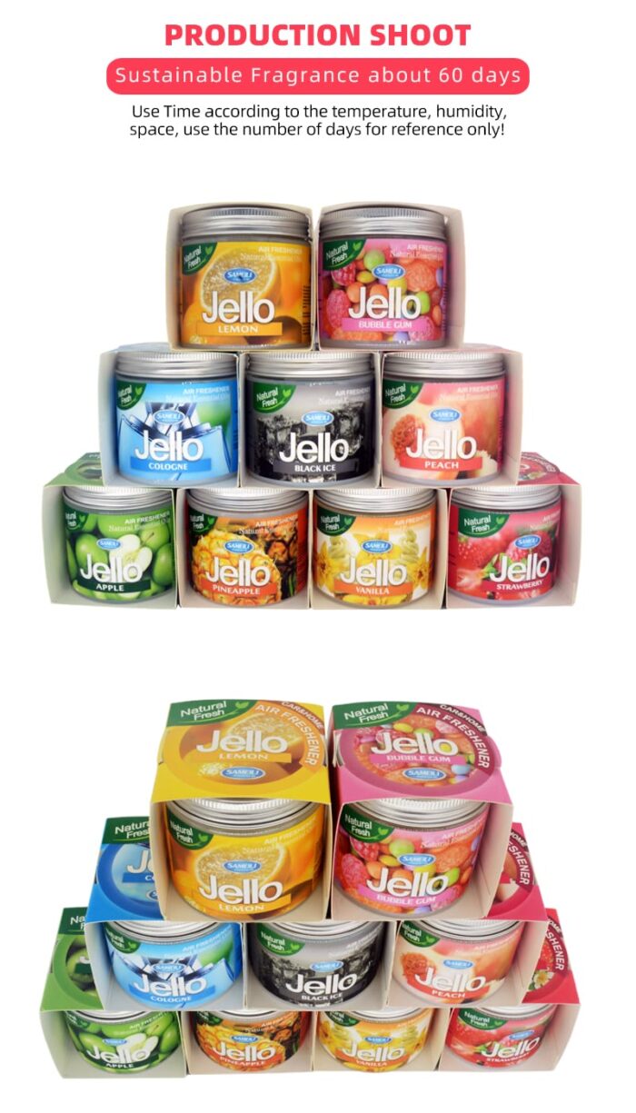 Jello Fresh Air Freshener – Natural Essential Oils for a Long-Lasting Fresh Aroma in Car, Office, and Home - Image 2