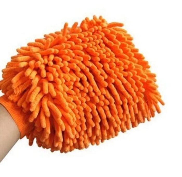 Ultra-Soft Microfiber Car 1-Washing Hand Gloves & 1-Hand Mitts for Scratch-Free Cleaning 2pcs Combo - Image 5