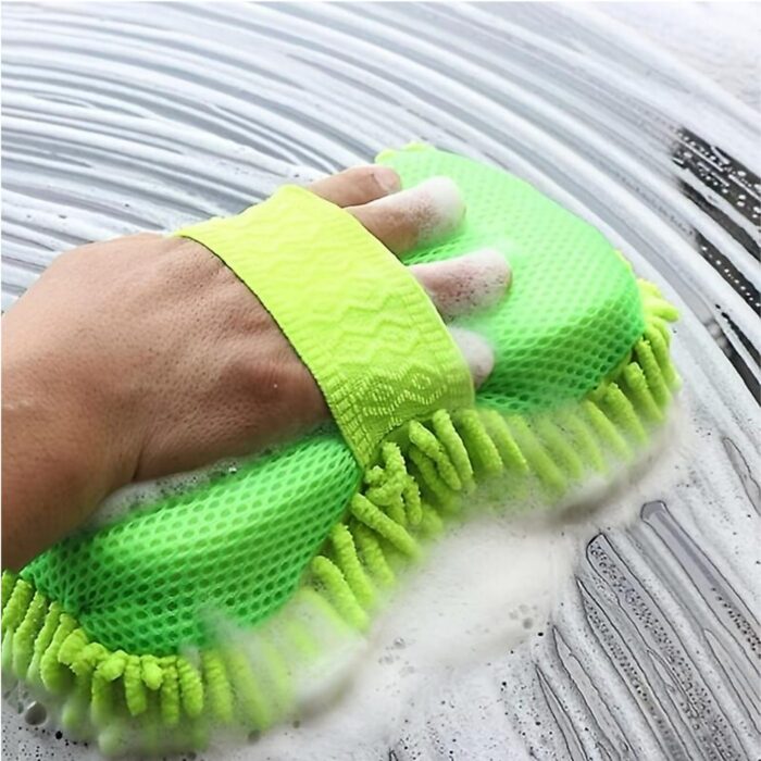 Ultra-Soft Microfiber Car 1-Washing Hand Gloves & 1-Hand Mitts for Scratch-Free Cleaning 2pcs Combo - Image 8