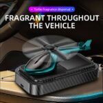 Carbon Luxury Solar-Powered Car Helicopter Showpiece - 2-in-1 Dashboard Decor with Air Freshener - Image 6