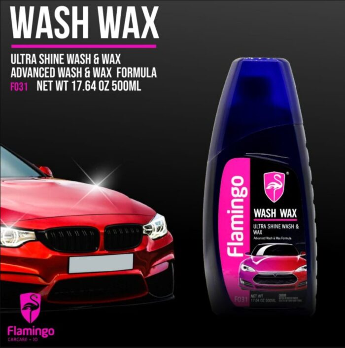 Flamingo Car Shampoo Wash Wax 500 ml - Image 3
