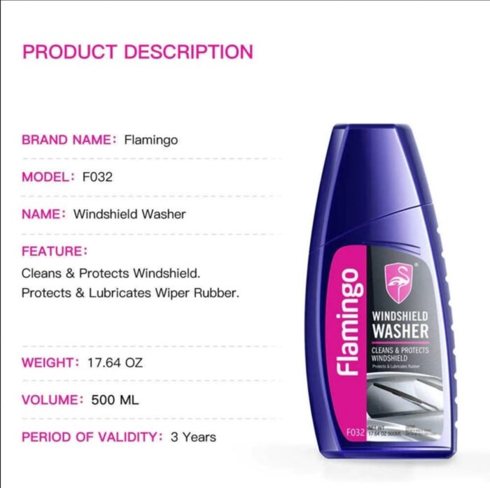 FLAMINGO WINDSHIELD WASHER 500ML - Image 2