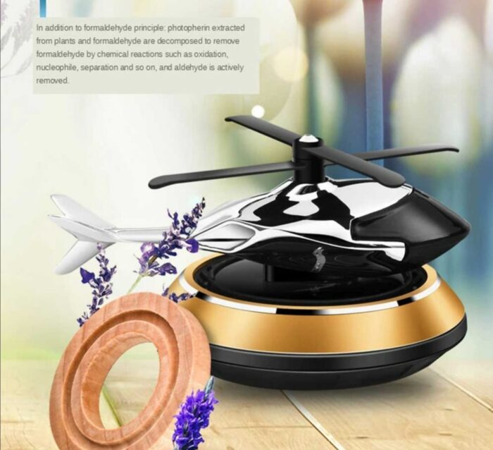 Luxurious Car Solar Helicopter Air Freshener Premium Freshness in Every Drive - Image 1