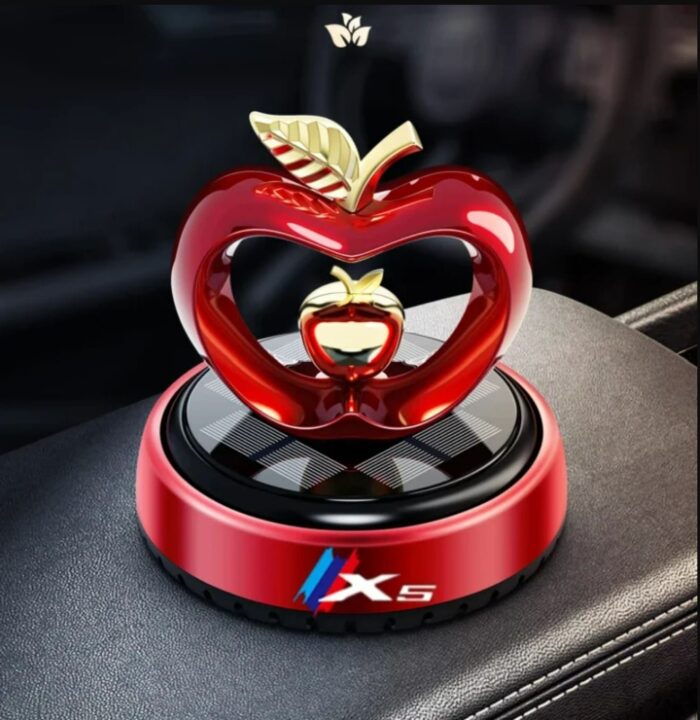 Car Air Freshener Solar Rotating Apple - Image 2