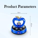 Car Air Freshener Solar Rotating Apple - Image 3