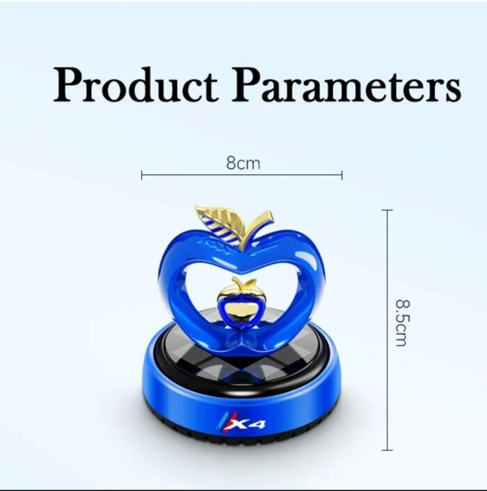 Car Air Freshener Solar Rotating Apple - Image 3