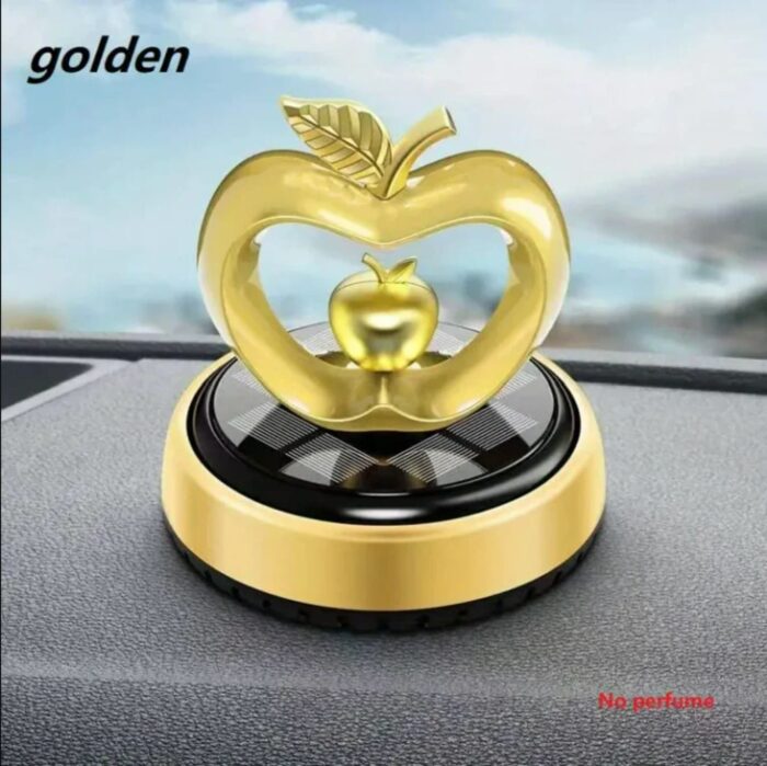 Car Air Freshener Solar Rotating Apple - Image 5