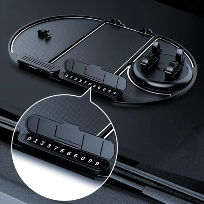 Car Dashboard 6 in 1 Non Slip Mobile Mat Mobile Phone Holder, Augot 360° Rotatable Car Anti-Skid Pad - Image 7