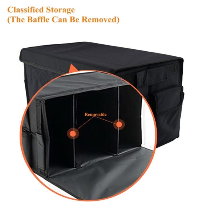 Premium Car Trunk Organizer | Foldable Car Storage Box with Multiple Compartments - Image 9