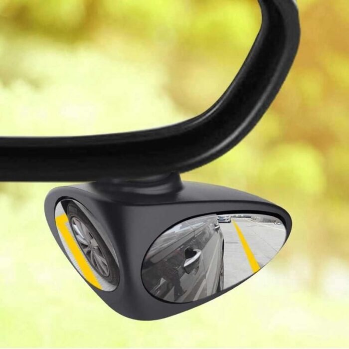 Car Blind Spot Mirror | 2 in 1 Wide Angle Mirror | 360 Rotation Adjustable Rear View Mirror 2pcs - Image 2