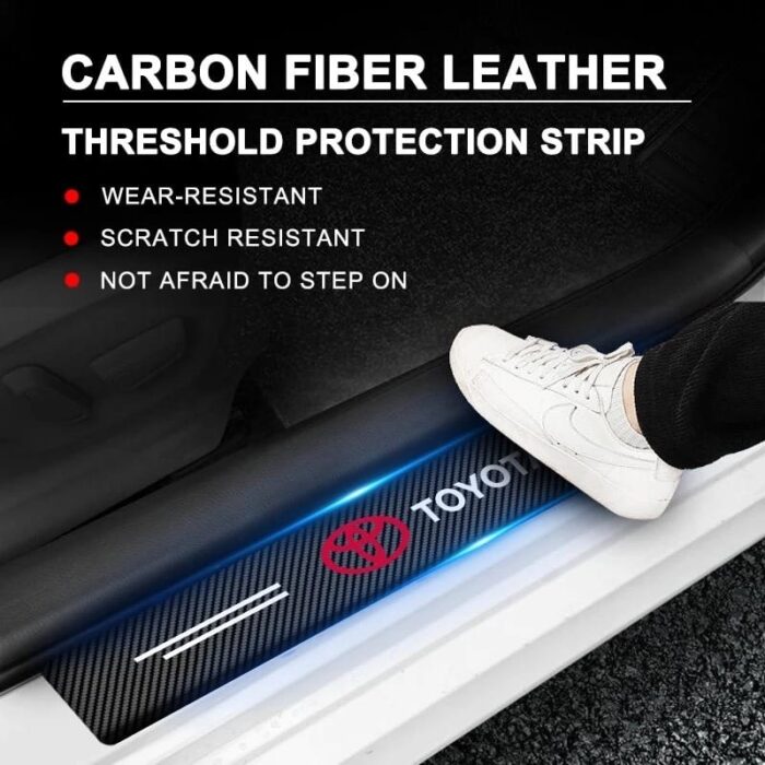 Carbon Fiber Car Door Sill Protectors 4pcs Set– Stylish And Durable Protection for Your Car! - Image 8